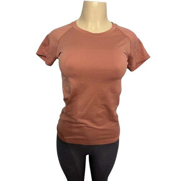 Lululemon Top Women's Ancient Copper Run Swiftly Tech Short Sleeve Shirt Size 6 - Picture 3 of 9